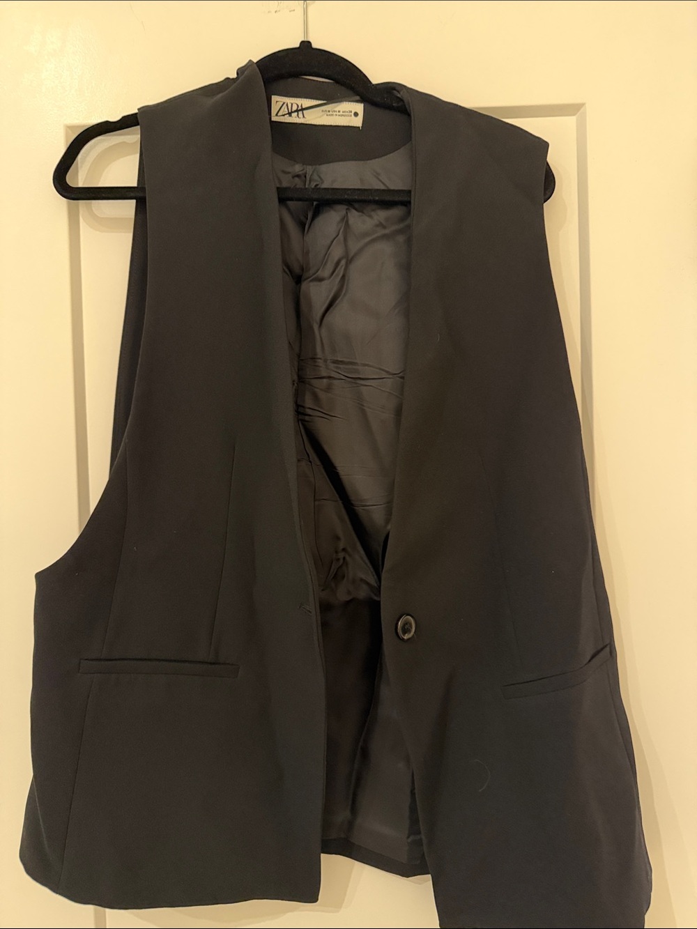 Zara women’s Black Tailored Waistcoat Vest